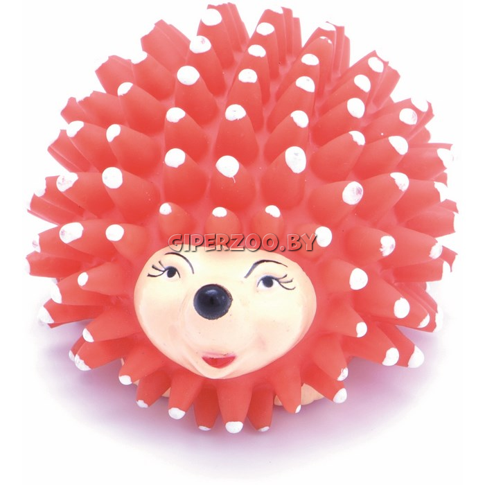 Игрушка COMFY для собак Ёж красный виниловый, 11 см Игрушка COMFY для собак Ёж красный виниловый, 11 см