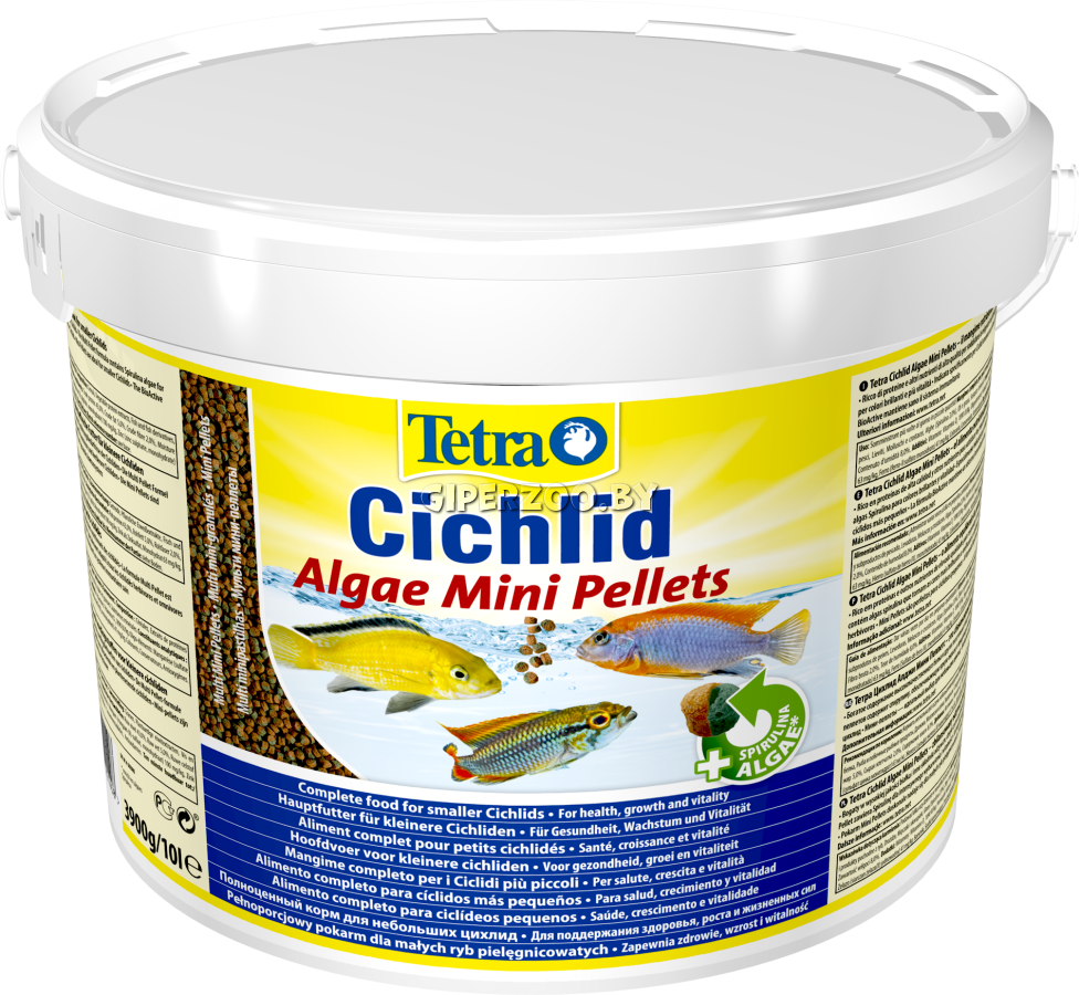 Tetra Cichlid Algae Mini Pellets Корм для рыб, 10 л Tetra Cichlid Algae Mini Pellets Корм для рыб, 10 л