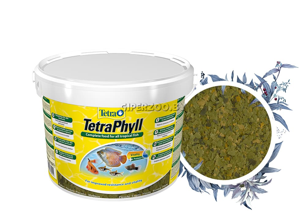 Tetra Phyll Корм для травоядных рыб, 10 л Tetra Phyll Корм для травоядных рыб, 10 л