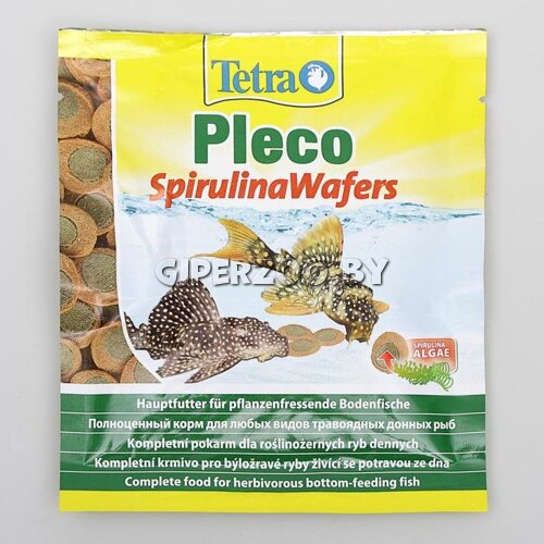 Tetra Pleco Spirulina Wafers Корм для донных рыб, 15 гр Tetra Pleco Spirulina Wafers Корм для донных рыб, 15 гр