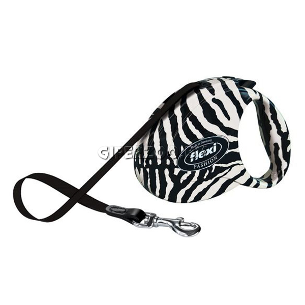 Рулетка Flexi Fashion Ladies White Zebra S, лента 3 м Рулетка Flexi Fashion Ladies White Zebra S, лента 3 м