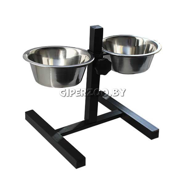 Стойка регулируемая For Friends с металлическими мисками 2х0,850 л Стойка регулируемая For Friends с металлическими мисками 2х0,850 л