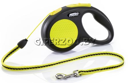 Рулетка Flexi Neon желтая S, трос 5 м Рулетка Flexi Neon желтая S, трос 5 м