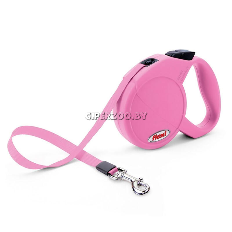 Рулетка Flexi Mini Compact розовая XS, лента 3 м Рулетка Flexi Mini Compact розовая XS, лента 3 м