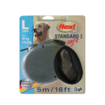 Рулетка Flexi Standard Soft серая M, трос 5 м