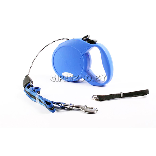 Рулетка Flexi Classic Basic синяя L, трос 5 м Рулетка Flexi Classic Basic синяя L, трос 5 м