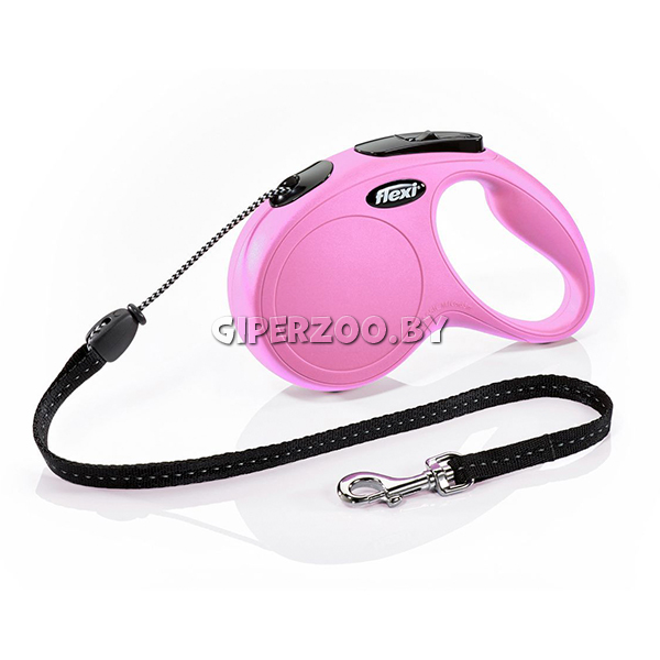 Рулетка Flexi Classic Basic розовая, M трос 5 м Рулетка Flexi Classic Basic розовая, M трос 5 м