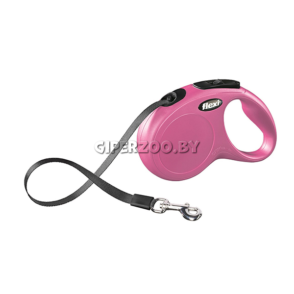 Рулетка Flexi Classic Compact розовая М, лента 5 м Рулетка Flexi Classic Compact розовая М, лента 5 м