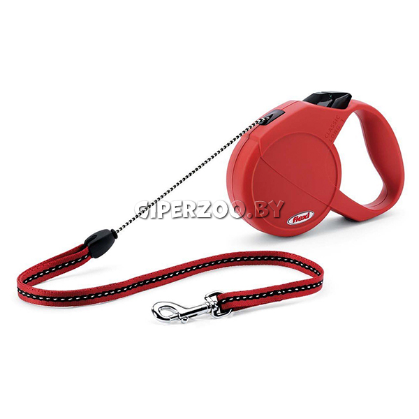 Рулетка Flexi Classic Long красная М, трос 7 м Рулетка Flexi Classic Long красная М, трос 7 м