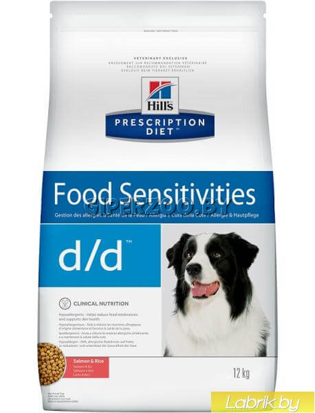 Hill's Prescription Diet d/d Food Sensitivities (лосось, рис), 12 кг Hill's Prescription Diet d/d Food Sensitivities (лосось, рис), 12 кг