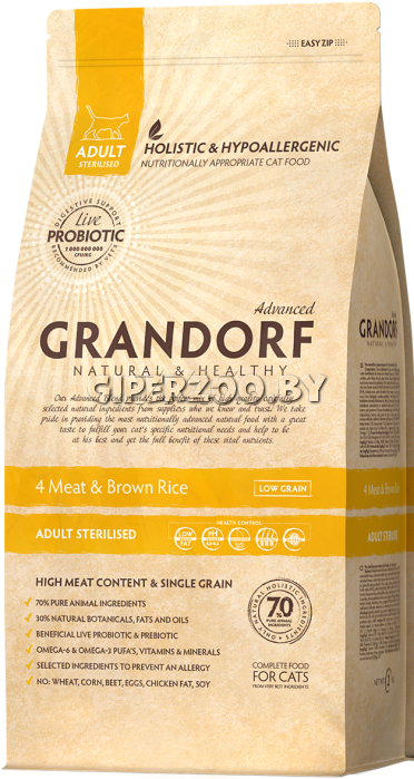 Grandorf Sterilised Probiotics (4 вида мяса), 400 гр Grandorf Sterilised Probiotics (4 вида мяса), 400 гр
