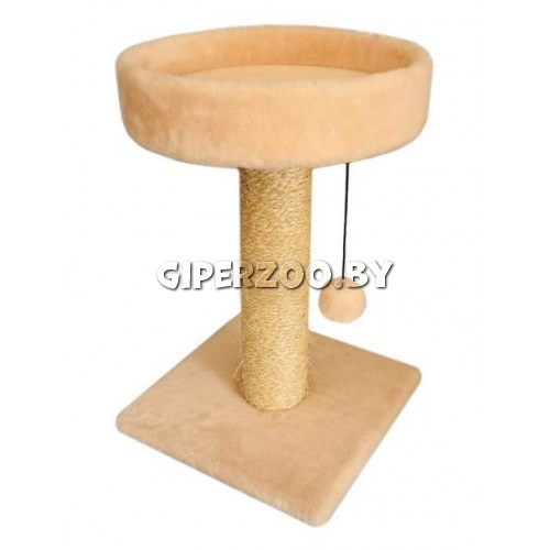 Cat House Когтеточка лежанка круглая бежевая (сизаль), 55 см Cat House Когтеточка лежанка круглая бежевая (сизаль), 55 см