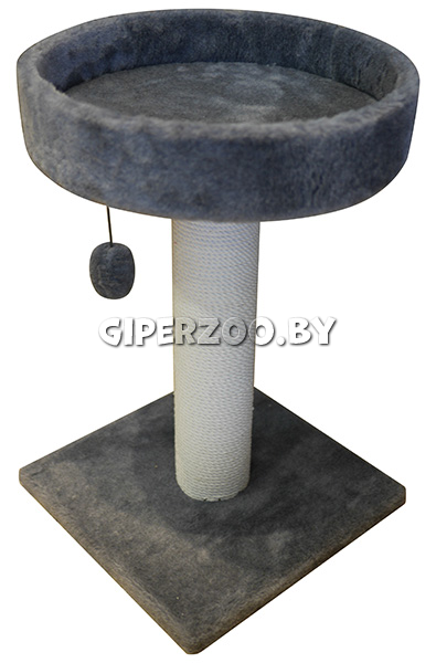 Cat House Когтеточка лежанка круглая серая (сизаль), 55 см Cat House Когтеточка лежанка круглая серая (сизаль), 55 см