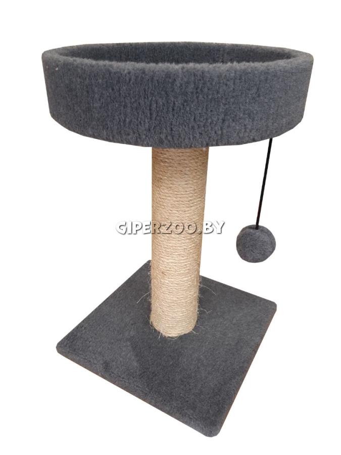 Cat House Когтеточка лежанка круглая серая (сизаль), 55 см Cat House Когтеточка лежанка круглая серая (сизаль), 55 см