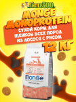 Monge Puppy&Junior All Breeds dog (лосось и рис), 12 кг