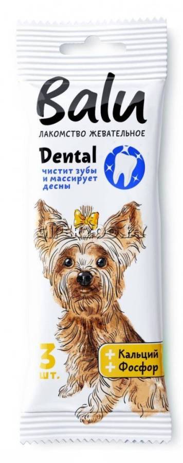 Balu Dental Лакомство для собак с кальцием и фосфором, 36 гр Balu Dental Лакомство для собак с кальцием и фосфором, 36 гр
