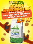 Monge Adult All Breeds dog (кролик и рис), 2.5 кг