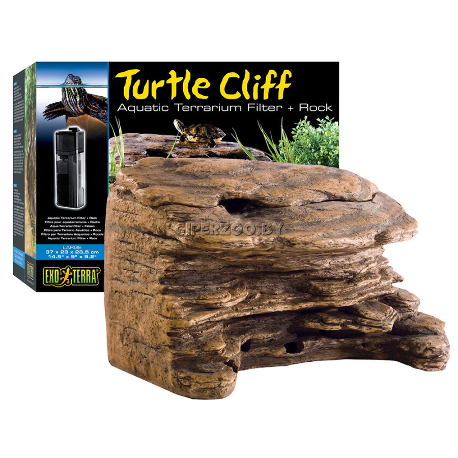 Черепашья скала Turtle-Cliff с фильтром для воды, 34x21x22.5 см Черепашья скала Turtle-Cliff с фильтром для воды, 34x21x22.5 см