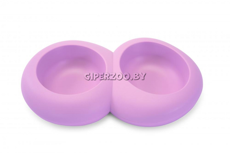 Imac Ciottoli миска двойная розовая, 0,3л+0,3л Imac Ciottoli миска двойная розовая, 0,3л+0,3л