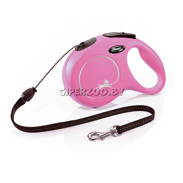 Рулетка Flexi New Classic розовая M, трос 8 м Рулетка Flexi New Classic розовая M, трос 8 м