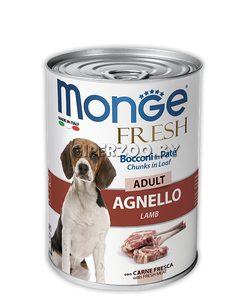 Monge Dog Fresh Adult Lamb  (паштет, ягненок), 400 гр Monge Dog Fresh Adult Lamb  (паштет, ягненок), 400 гр