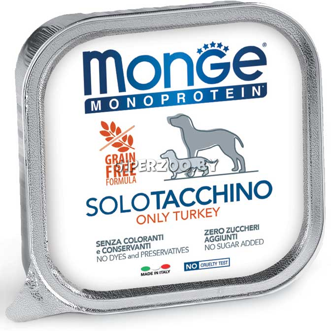 Monge Dog Solo Adult Turkey (паштет, индейка), 150 гр Monge Dog Solo Adult Turkey (паштет, индейка), 150 гр