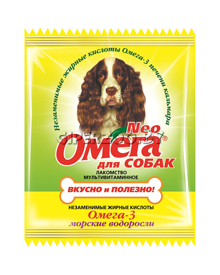 Омега Neo для собак с морскими водорослями, 15 таб Омега Neo для собак с морскими водорослями, 15 таб