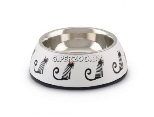 Beeztees Миска меламиновая Muzy, белая 14*4,5см Beeztees Миска меламиновая Muzy, белая 14*4,5см