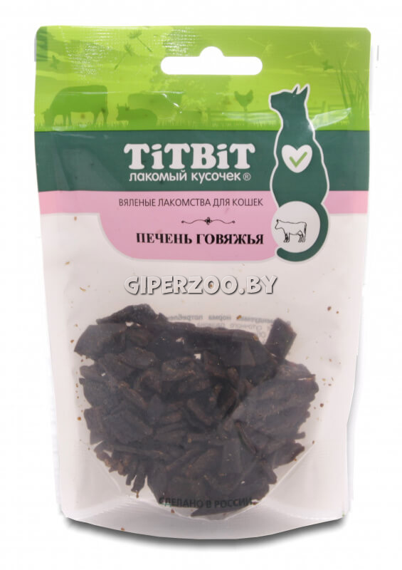 TitBit Вяленая говяжья печень для кошек, 40 гр TitBit Вяленая говяжья печень для кошек, 40 гр