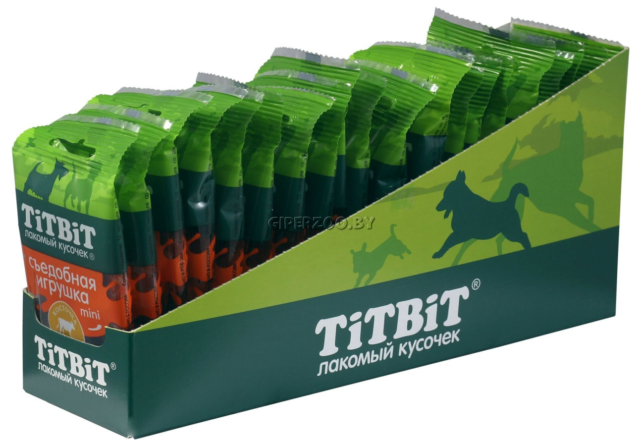 TitBit Съедобная игрушка косточка с телятиной Mini для собак, 20 гр TitBit Съедобная игрушка косточка с телятиной Mini для собак, 20 гр