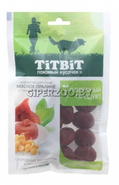 TiTBiT Пралине мясное с говяжьим паштетом для собак, 85 гр TiTBiT Пралине мясное с говяжьим паштетом для собак, 85 гр