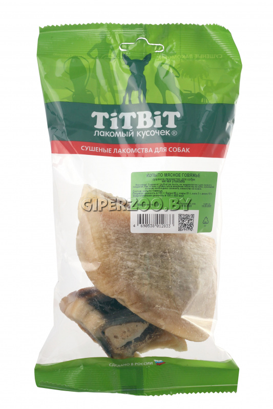 TitBit Копыто мясное говяжье - мягкая упаковка, 220 гр TitBit Копыто мясное говяжье - мягкая упаковка, 220 гр