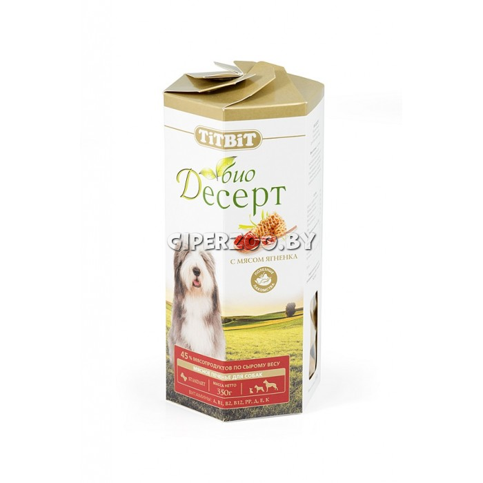 TiTBiT Печенье с мясом ягненка стандарт для собак, 350 гр TiTBiT Печенье с мясом ягненка стандарт для собак, 350 гр