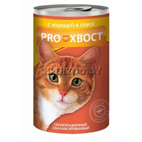PROхвост для кошек с курицей, 415 гр PROхвост для кошек с курицей, 415 гр