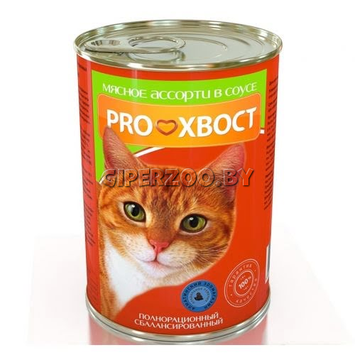 PROхвост для кошек мясное ассорти, 415 гр PROхвост для кошек мясное ассорти, 415 гр