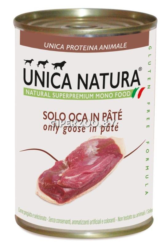 Unica Natura Паштет из гусятины для собак, 400 гр Unica Natura Паштет из гусятины для собак, 400 гр