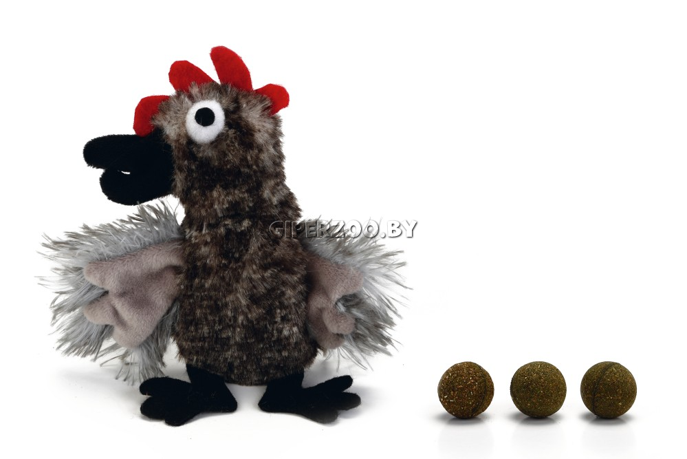 Beeztees Игрушка плюшевая Индейка с кошачьей мятой, 12,5 см Beeztees Игрушка плюшевая Индейка с кошачьей мятой, 12,5 см