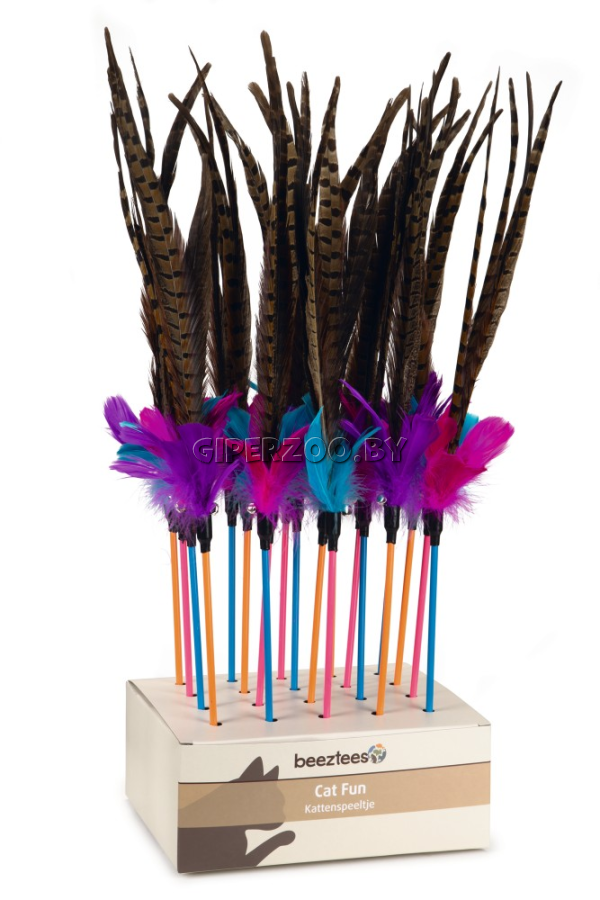 Beeztees Игрушка Дразнилка ддя кошек Tickly с перьями, 50 см Beeztees Игрушка Дразнилка ддя кошек Tickly с перьями, 50 см