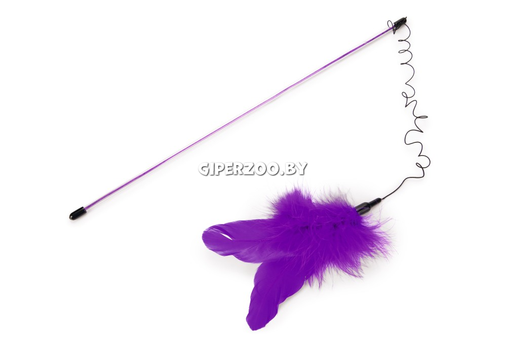 Beeztees Игрушка Удочка для кошек Nobil фиолетовая, 42 см Beeztees Игрушка Удочка для кошек Nobil фиолетовая, 42 см