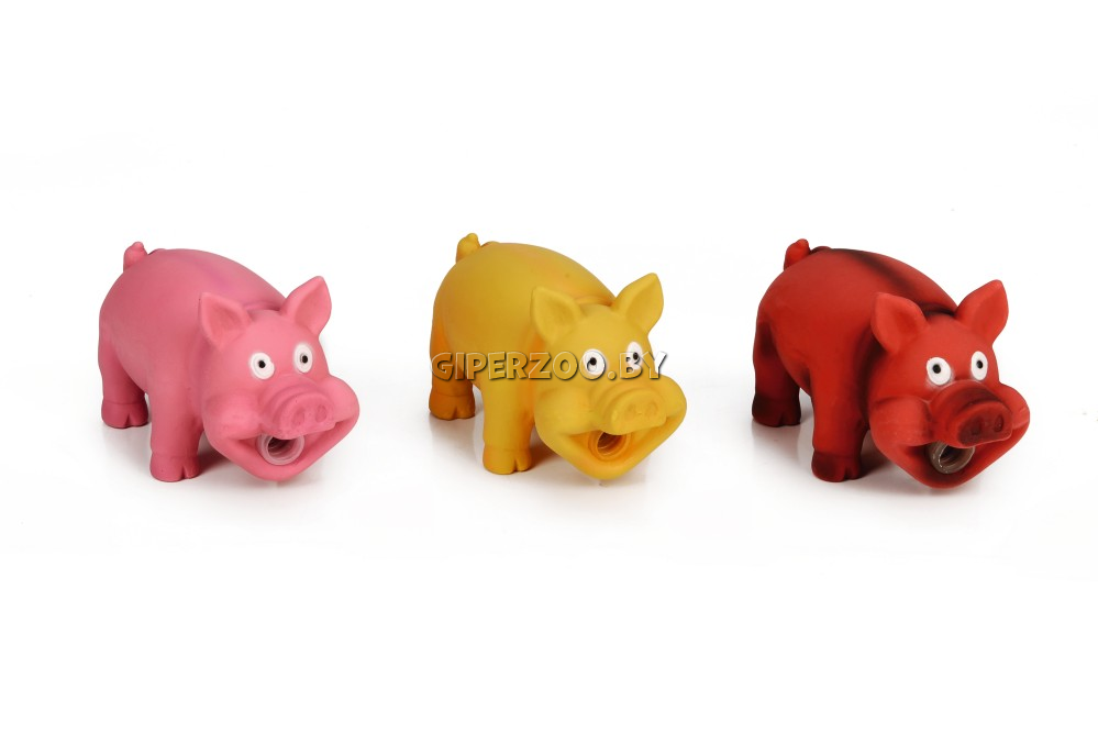 Beeztees Игрушка латексные свинки в ассортименте, 16*10 см Beeztees Игрушка латексные свинки в ассортименте, 16*10 см