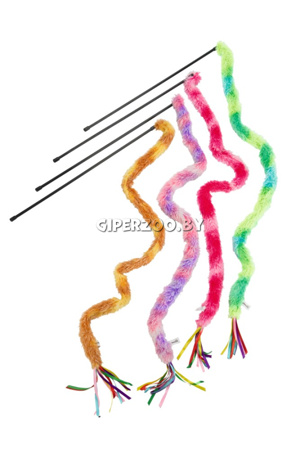 Beeztees Игрушка-дразнилка плюшевым хвостом в ассортименте, 100 см Beeztees Игрушка-дразнилка плюшевым хвостом в ассортименте, 100 см