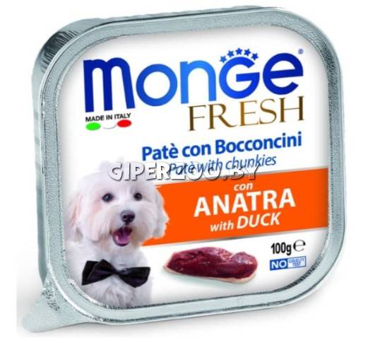 Monge Dog Fresh Adult Duck (паштет, утка), 100 гр*8 шт Monge Dog Fresh Adult Duck (паштет, утка), 100 гр*8 шт