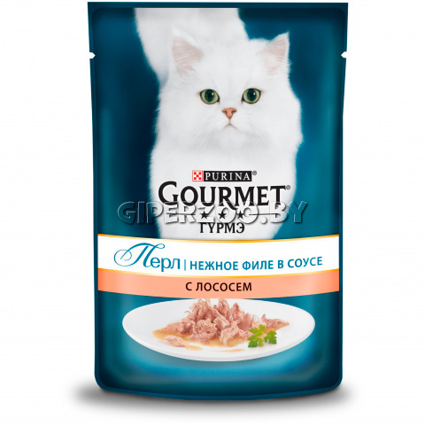 Gourmet Perle с лососем в соусе, 75 гр*24 шт Gourmet Perle с лососем в соусе, 75 гр*24 шт