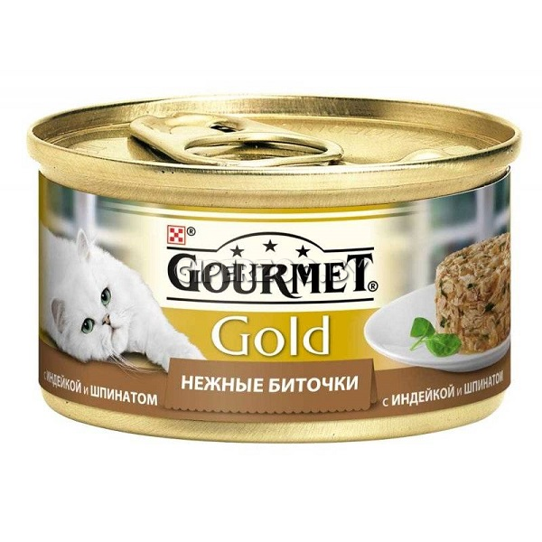 Gourmet Gold с индейкой и шпинатом, 85 гр*12 шт Gourmet Gold с индейкой и шпинатом, 85 гр*12 шт