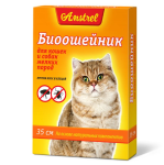 БИОошейник Amstrel для кошек и мелких собак оранжевый, 35 см