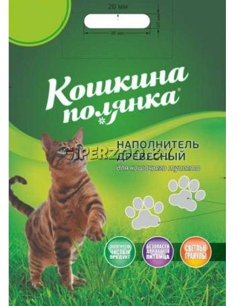 Наполнитель для туалета древесный впитывающий Кошкина Полянка, 25 л Наполнитель для туалета древесный впитывающий Кошкина Полянка, 25 л