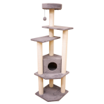 Cat House Игровой комплекс Торнадо серый (сизаль), 180 см
