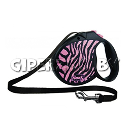 Рулетка Flexi Safari розовая L, лента 5 м Рулетка Flexi Safari розовая L, лента 5 м