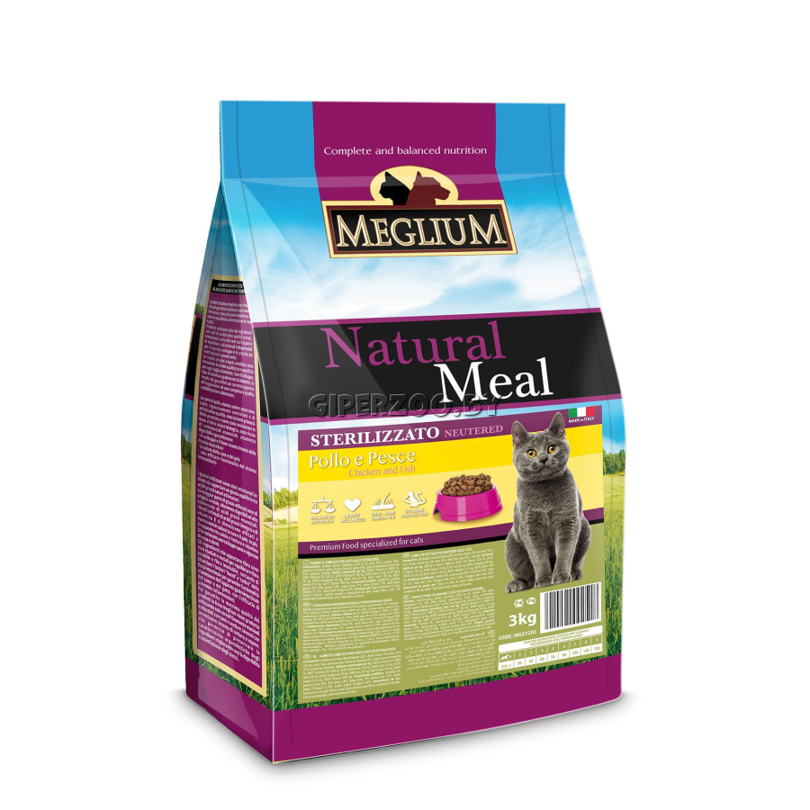 Meglium Cat Sterilised (курица, говядина, рыба), 3 кг Meglium Cat Sterilised (курица, говядина, рыба), 3 кг