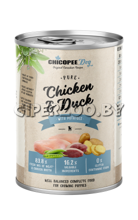Chicopee Puppy (Курица, утка с картофелем), 800 гр Chicopee Puppy (Курица, утка с картофелем), 800 гр